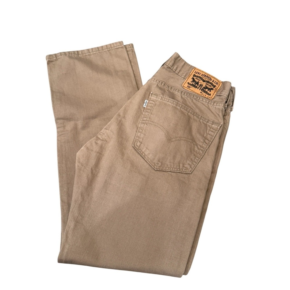 LEVIS 505 MENS JEANS Size 31 x 32 ~ STRAIGHT LEG Stone Khaki Beige W31 L32 pants